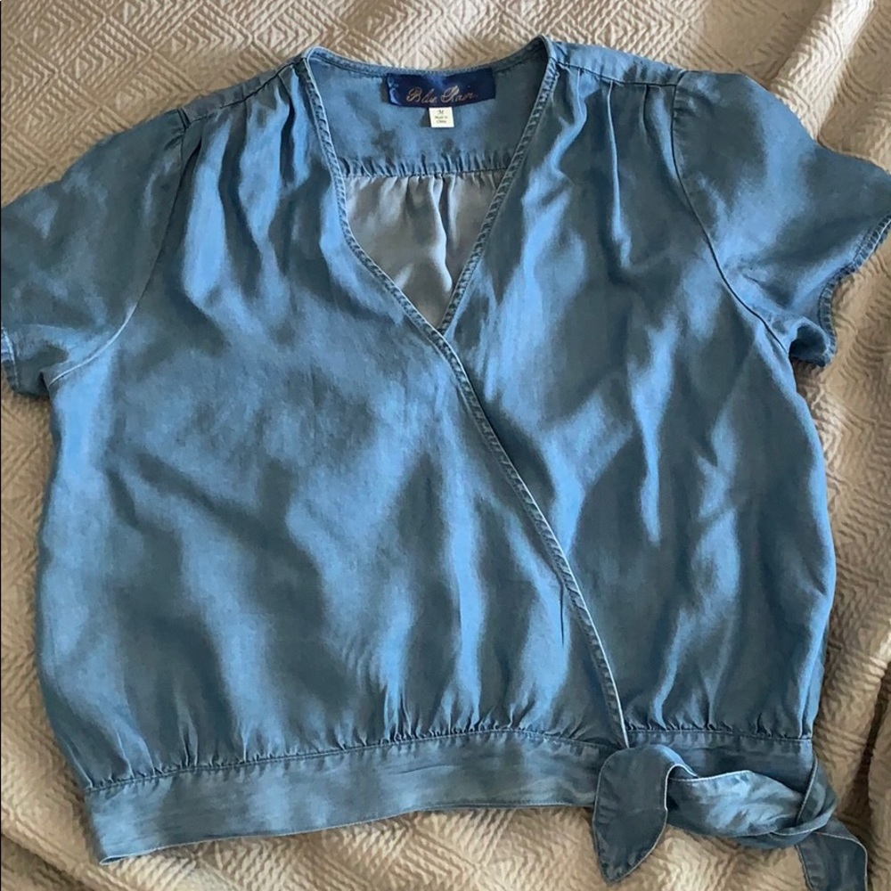 Chambray Wrapped Blouse - Never Worn!